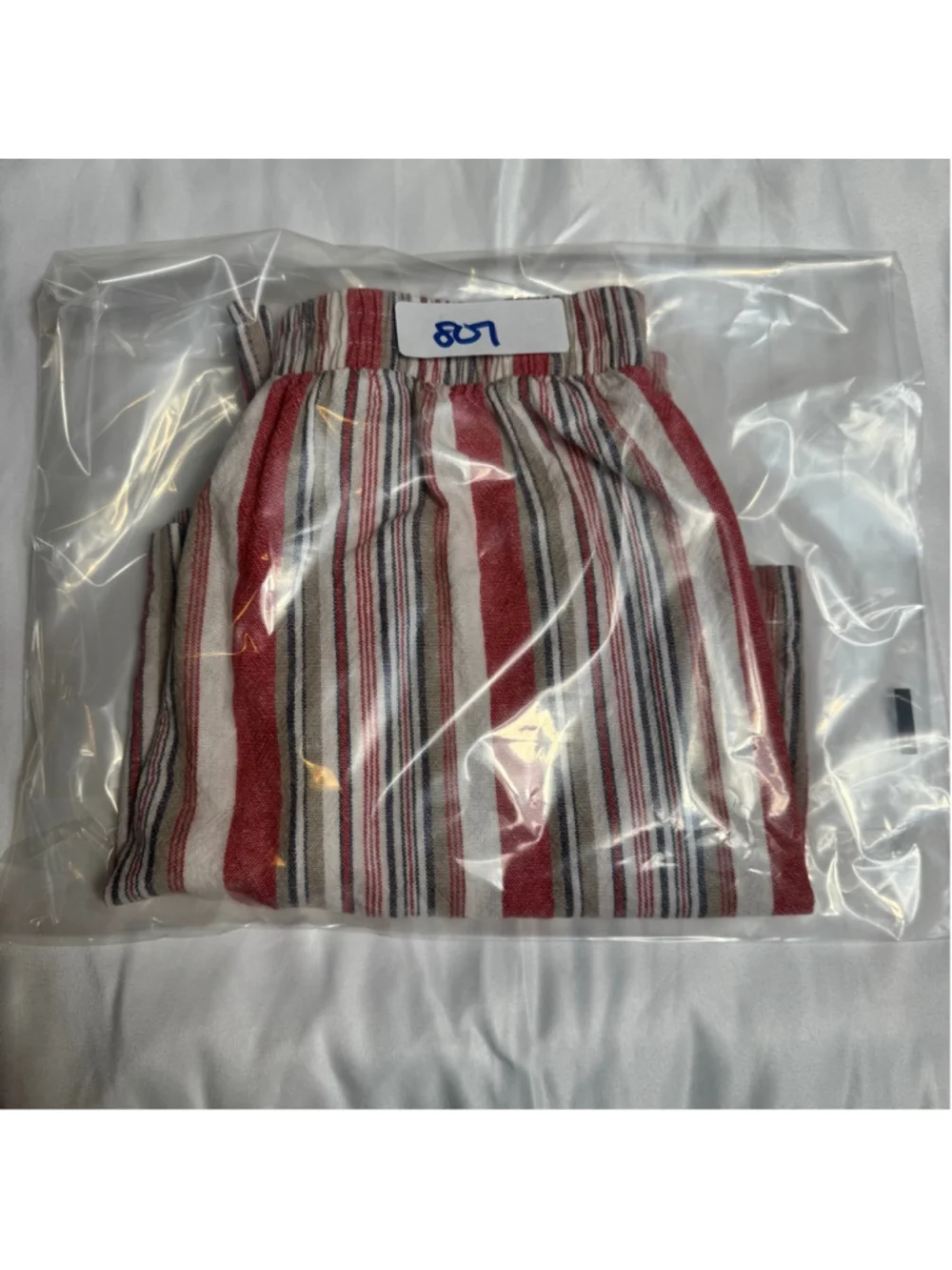 Women's HAVE Striped Mini Skirt in Red and White, Size S